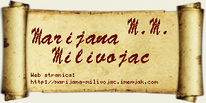 Marijana Milivojac vizit kartica
